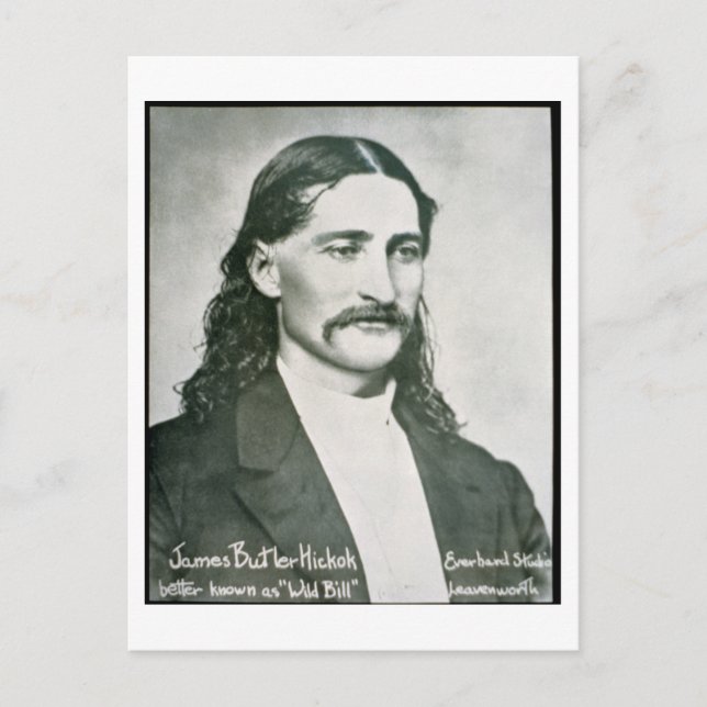 vild Bill Hickok (b/w-foto) Vykort (Framsida)