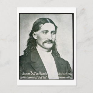 vild Bill Hickok (b/w-foto) Vykort