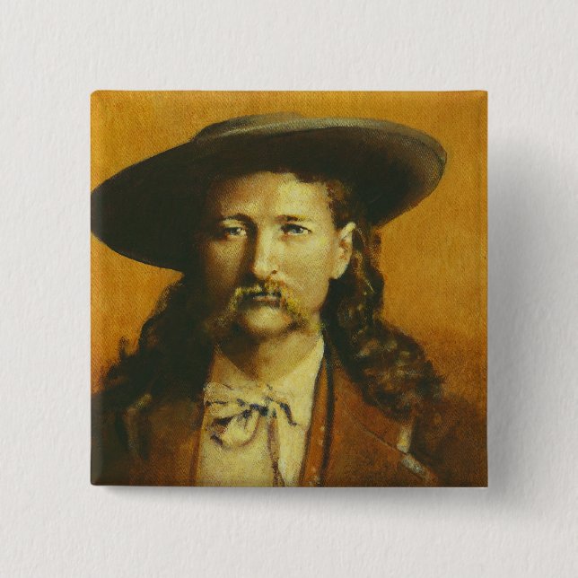 Vild Bill Hickok Illustration Knapp (Framsida)