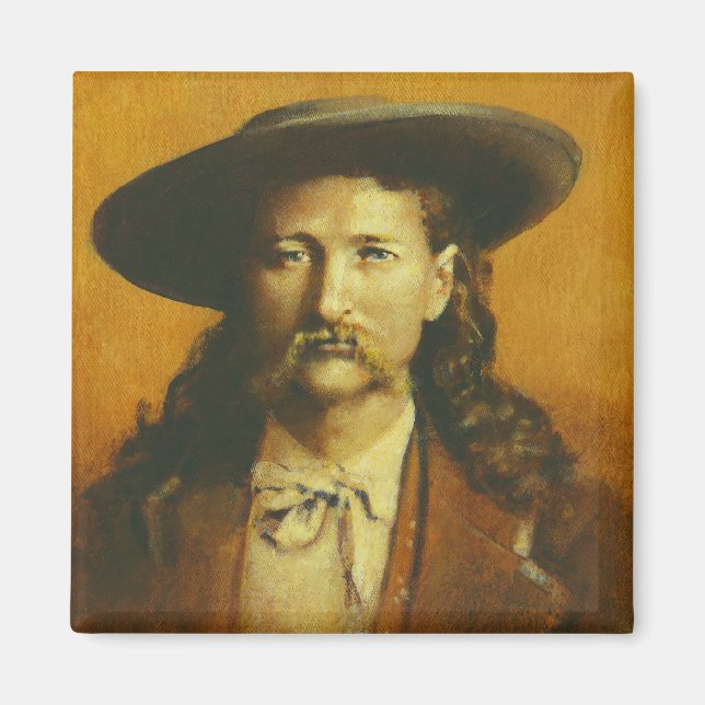 Vild Bill Hickok Illustration Magnet (Framsidan)