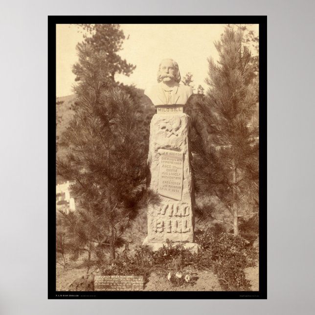 Vild Bill Hickok Monument SD 1891 Poster (Framsidan)