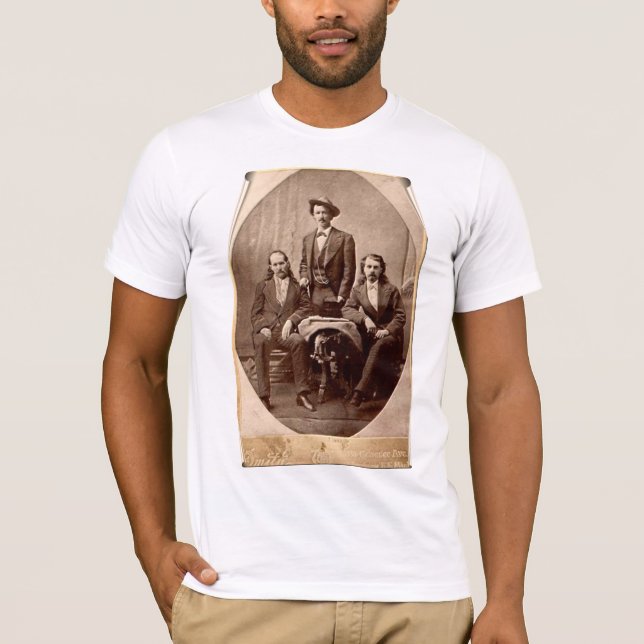 Vild Bill Hickok - Texas Jack - Buffalo Bill T Shirt (Framsida)