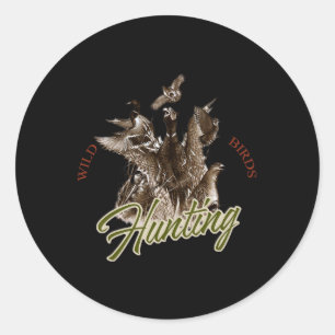 Vild Bird T Shirt Wildlife Hunting Runt Klistermärke