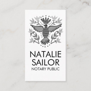 Vild Bird Unidern Modern Logotyp Notary Public Leg Visitkort