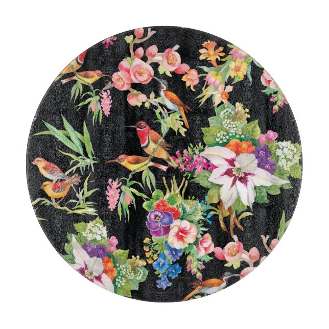 Vild Birds Flowers: Black Vintage (Framsidan)