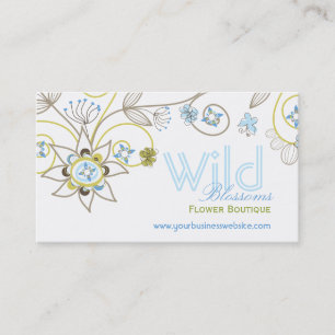Vild Blå Blommar Blommor Viktig Blommigt Visitkort