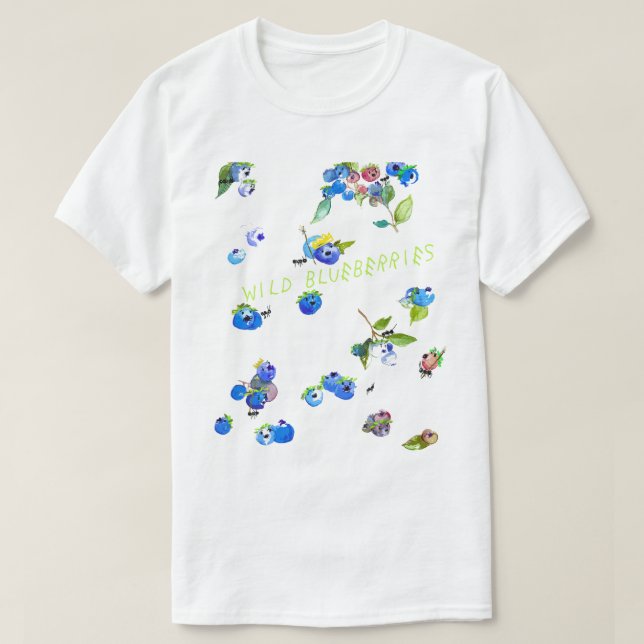 Vild blåbär t shirt (Design framsida)