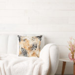 Vild Black Cream Leopard Animal Blommigt Kudde<br><div class="desc">Vild Black Cream Leopard Animal Print</div>
