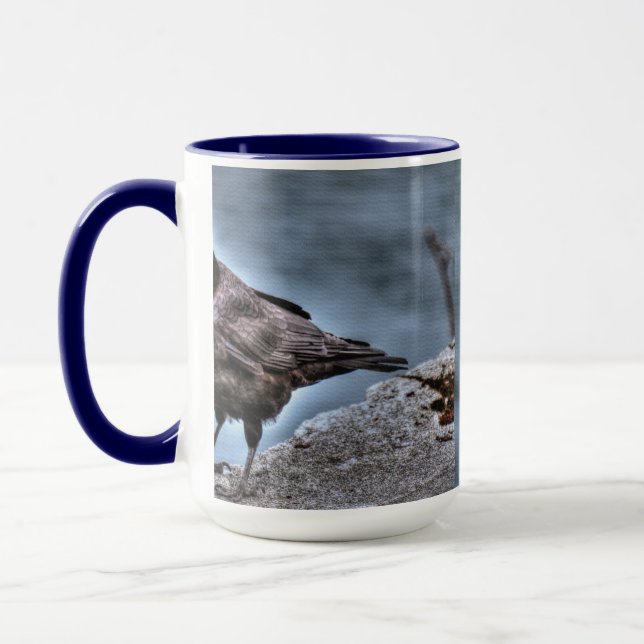 Vild Black Raven Kråka-älskare #Gift Mugg (Vänster)