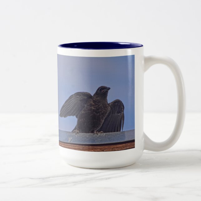 Vild Black Raven Kråka-älskare #Gift Två-Tonad Mugg (Höger)