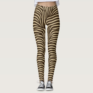 Vild Bläck Zebra på Negativa Leggings