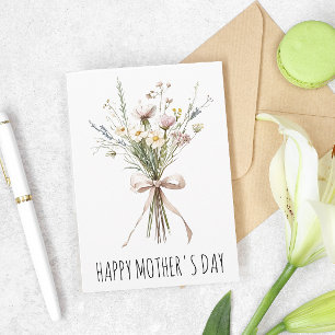 Vild Blomma Blombukett Mors dag Kort