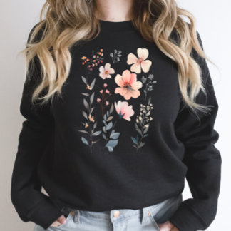Vild Blomma-Blommig-Söt T Shirt