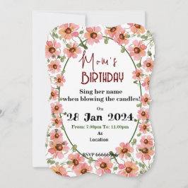 Vild blomma inbjudningar