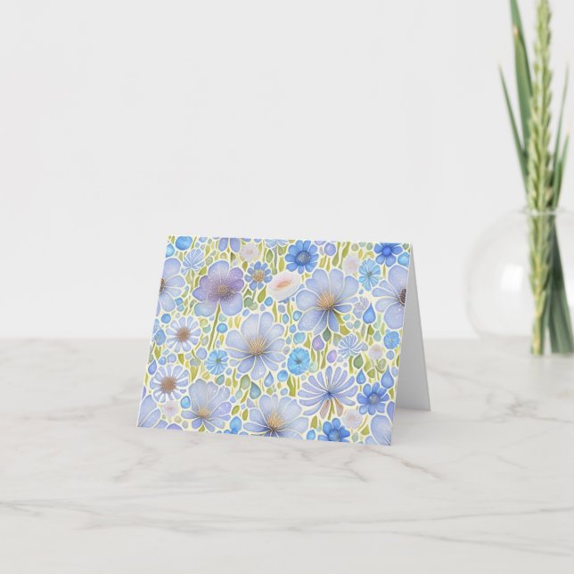 Vild Blomma Mix Vik Grußkort Kort (Framsida)