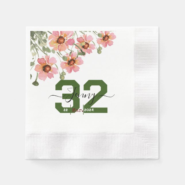 Vild blomma pappersservett (Framsidan)