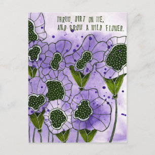 Vild blomma vykort