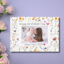 Vild-blommans elegant första Mors dag-foto Tack Kort