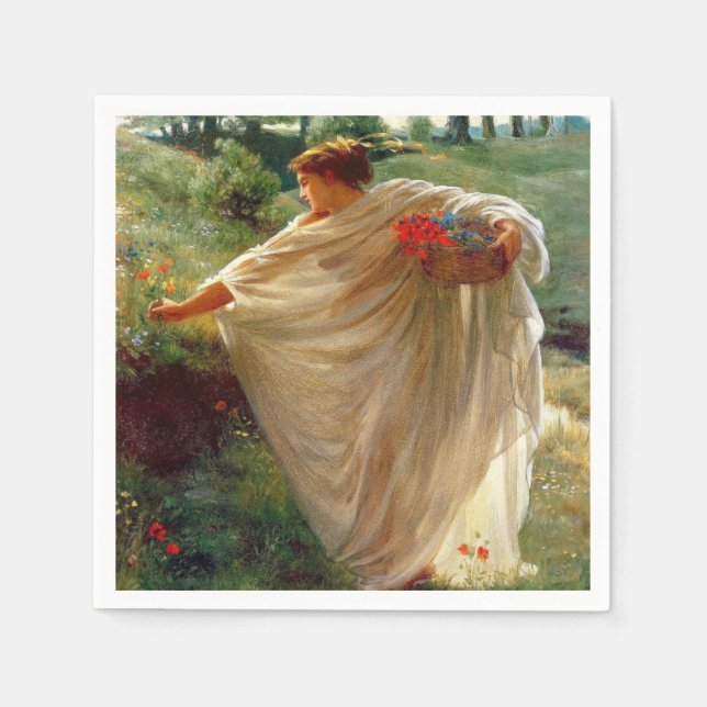 Vild Blommar (av Edward Poynter) Pappersservett (Framsidan)