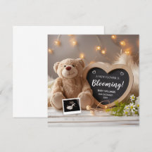 Vild Blommigt Baby Meddelande om Social Media