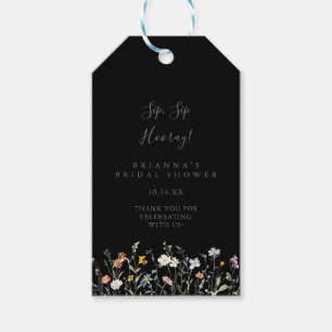 Vild Blommigt Black Sip Sip Hooray Möhippa Presentetikett