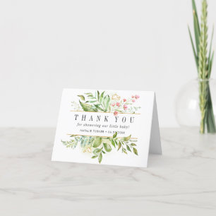 Vild Blommigt Bli babyåda - tack för ditt kort