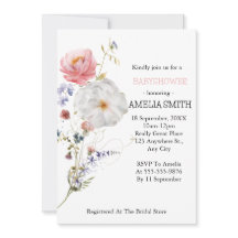 Vild Blommigt Bouquet Babydusch