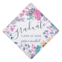 Vild blommigt vattenfärgstyp student