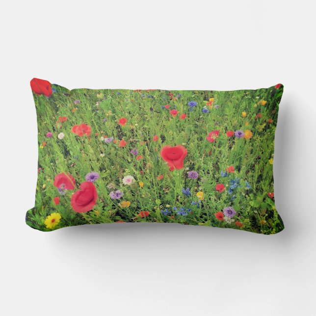 Vild blommor blandar Lumbar Pillow Lumbarkudde (Framsida)