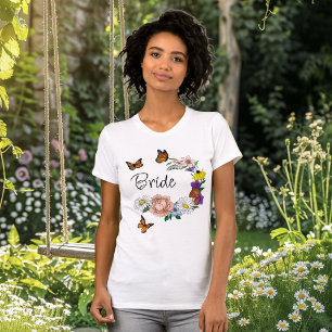 Vild blommor Blommigt Blå svampar T Shirt