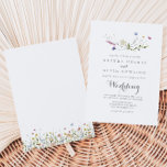 Vild Blommor Bröllop Inbjudningar<br><div class="desc">Den här färgstarka vilden blommornas bröllopsinbjudan är perfekt för ett rustiskt bröllop. Utformningen har handmålad vattenfärg,  vacker rosa,  ,  blå,  marin,  gult,  lila och vild av grönt.</div>