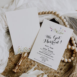 Vild Blommor Bröllop Inbjudningar