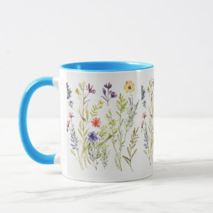 Vild blommor. Fin visning Mugg