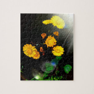 Vild blommor i solljus pussel