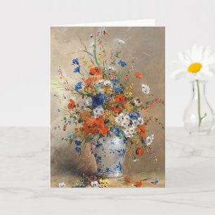 Vild blommor i vas kort