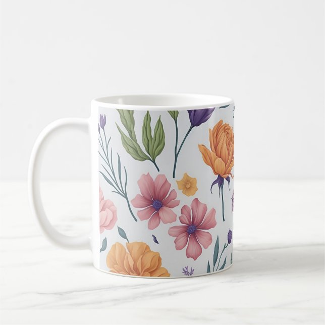 Vild Blommor mönster Kaffemugg (Vänster)