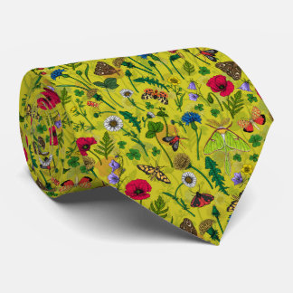 Vild blommor och månader på grönten slips