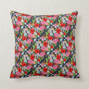 Vild Blommor Söt Ditsy Blommigt Design Kudde