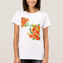 Vild blommor, vattenfärg t shirt