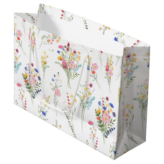 Vild blomster akvarell blommönster (Framsidan Vinklad)