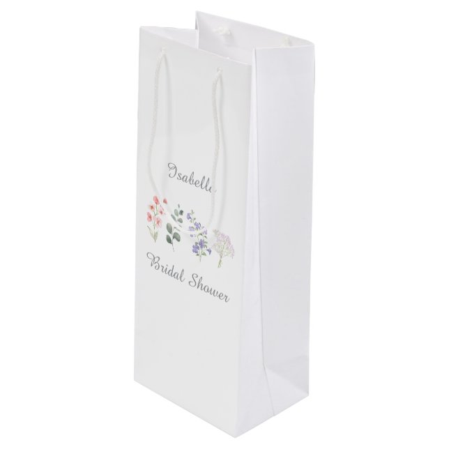 Vild blomster akvarell Boho bröllopsdusch (Framsidan Vinklad)