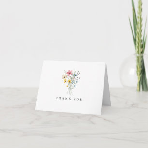 Vild blomster boho trädgårdsblomma tack kort