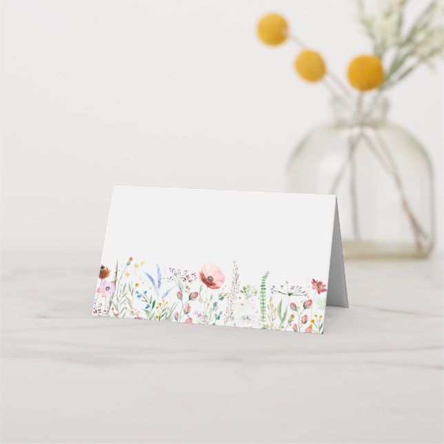 Vild blomster placeringskort (Framsida)