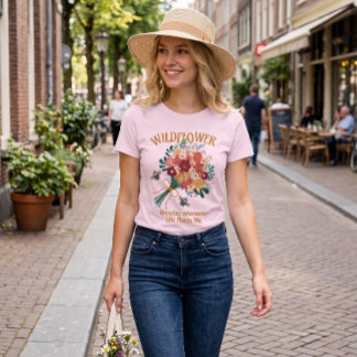 Vild Blomsterbi som Växer Varhelst Livet Planterar T Shirt