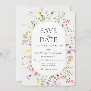 Vild blomsterkärlek är i blomning Spara datum Inbjudningar