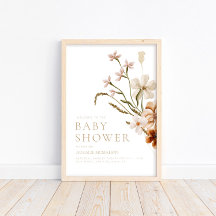 Vild Bloom Rustic Blommigt Baby Shower Välkommen