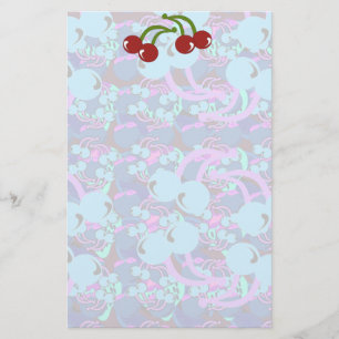 Vild Blue Cherry Stationary Brevpapper