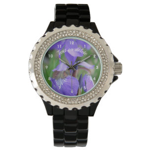 Vild Blue Flagga Iris Flower Personlig Armbandsur