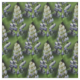 Vild Blue Lupine Flowers Nature Mönster Tyg