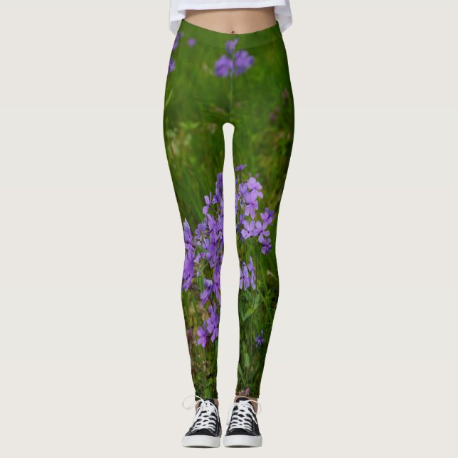 Vild Blue Phlox Leggings (Framsida)